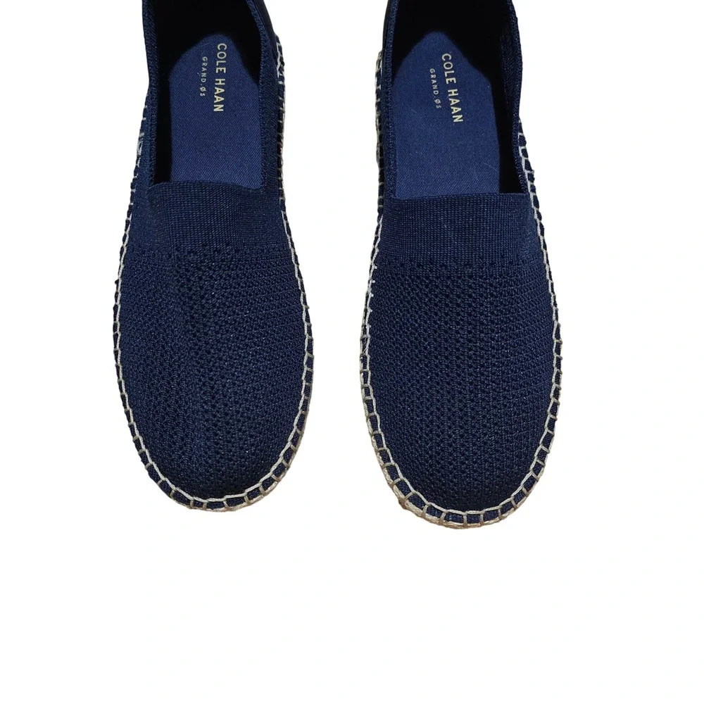 Cole Haan - Cloudfeel Stitchlite - Espadrille Knit Loafer shoe Navy Blue Size 8B